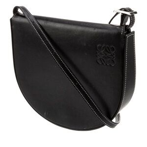 LOEWE Black Leather Heel Crossbody Bag. From the 2019 Collection by JW Anderson